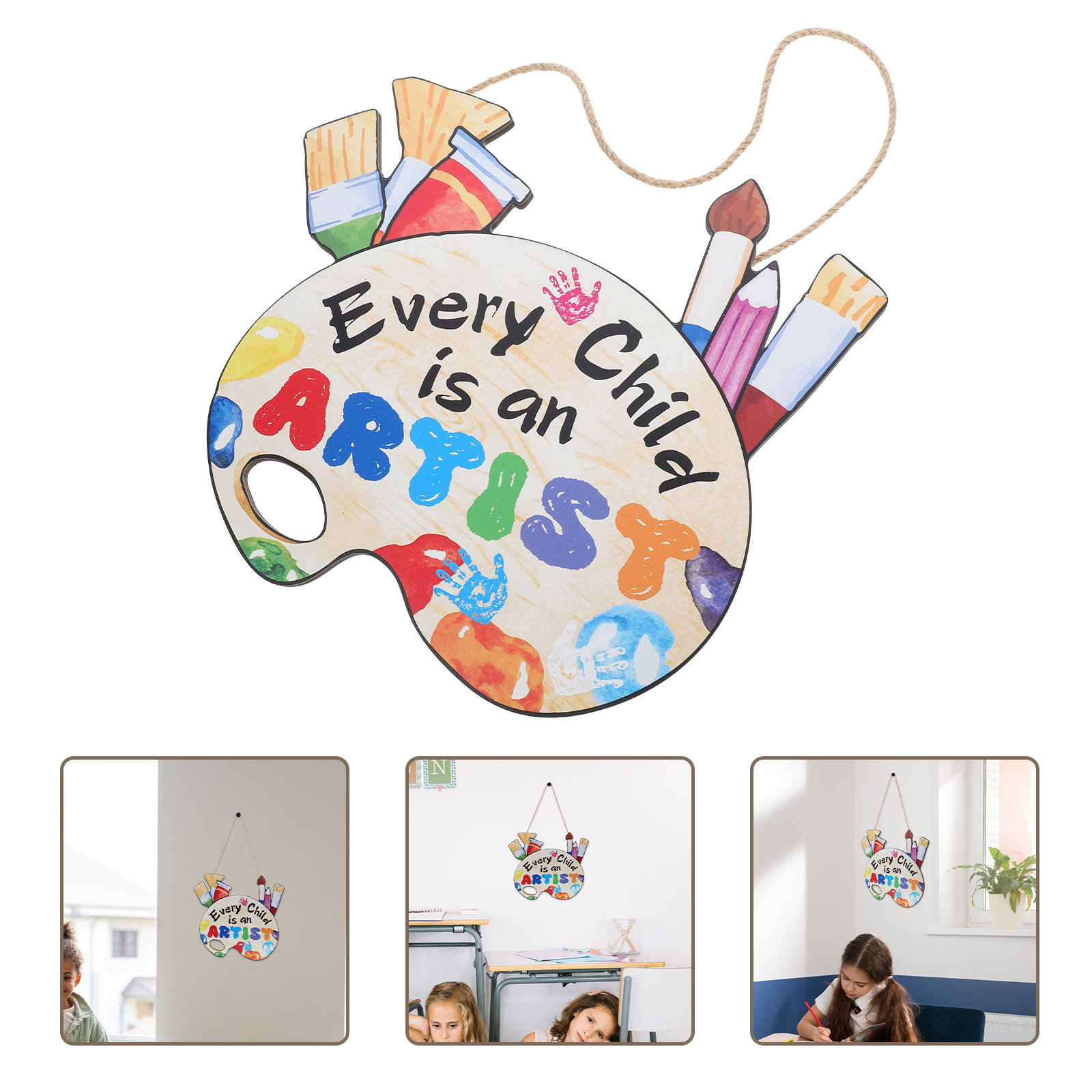 Home Office Or - Panneau mural en bois pour salle