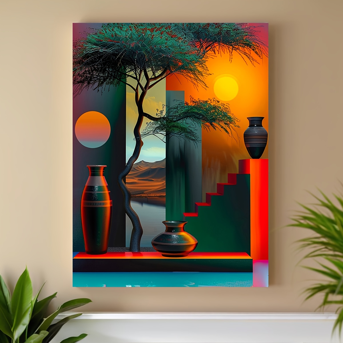 Home Office Room Inspiration - 2D plat, 1 pièce, art sur