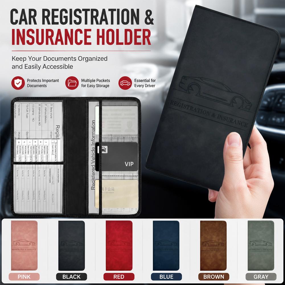 Document Holder Stand - Portefeuille de rangement pour documents automobiles